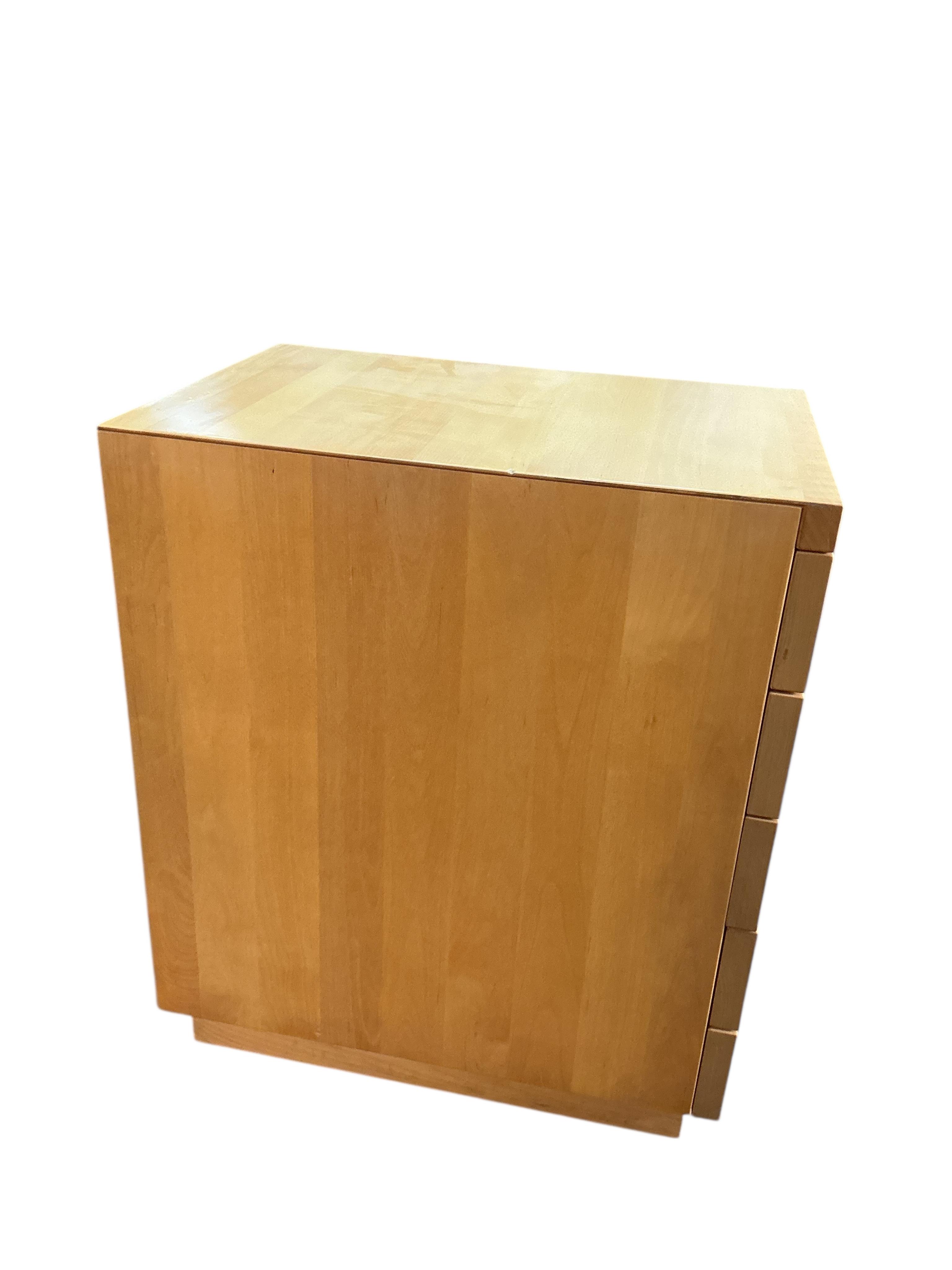 An Alvar Aalto filing cabinet, width 38cm, depth 56cm, height 65cm